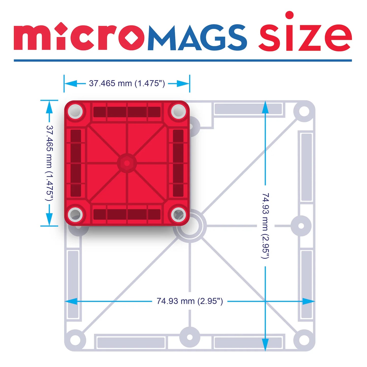 MAGNA-TILES microMAGS 26 Piece Travel Set