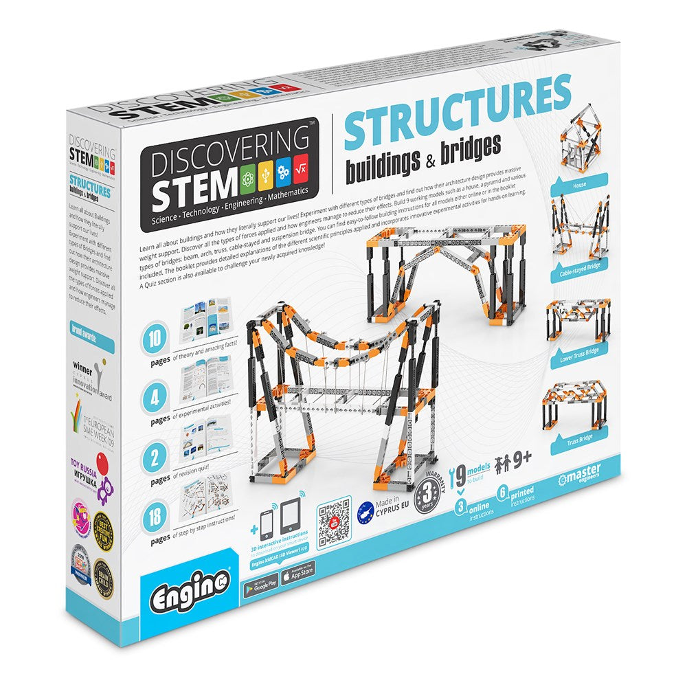 STEM building kit with 191 parts for bridges and structures