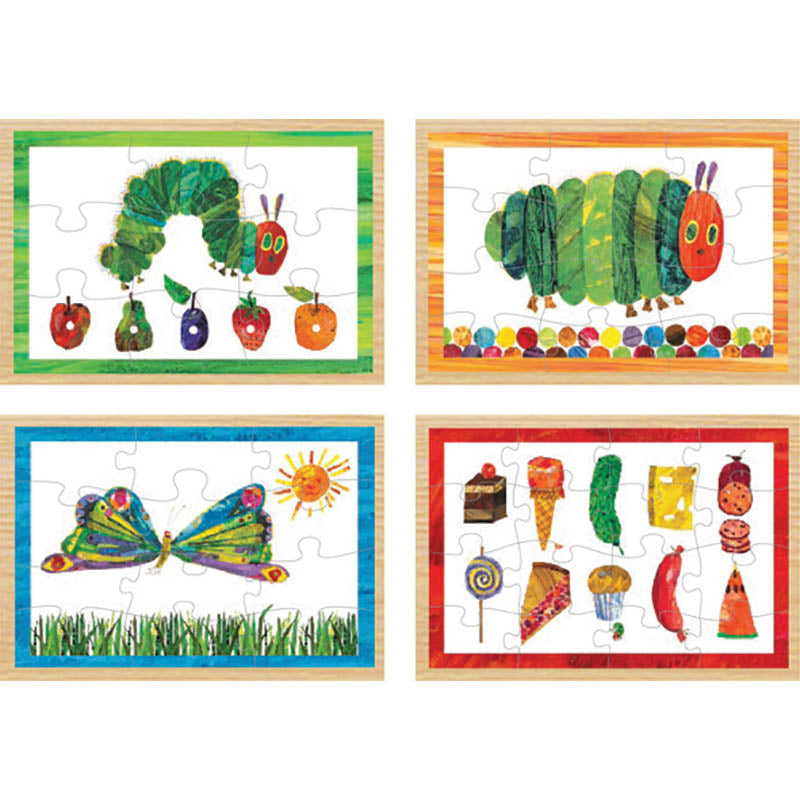 The Very Hungry Caterpillar 4 in 1 Wooden Jigsaw Puzzles